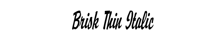 Brisk Thin Italic font preview