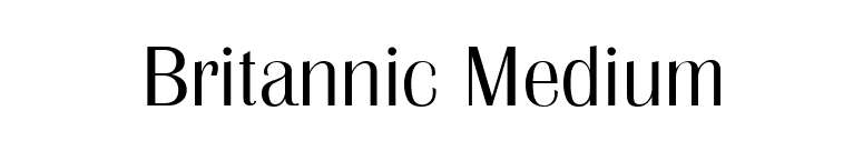 Britannic Medium font preview