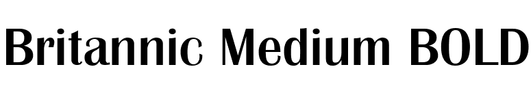 Britannic Medium BOLD font preview