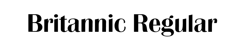 Britannic Regular font preview