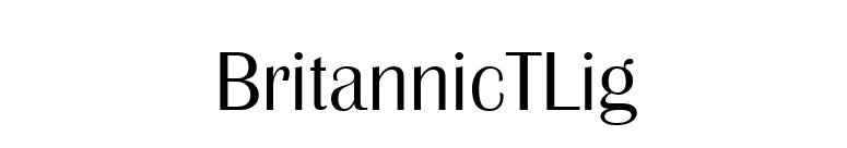 BritannicTLig font preview