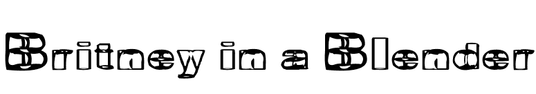 Britney in a Blender font preview