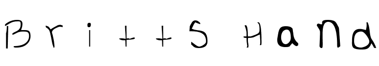 Britts Hand font preview