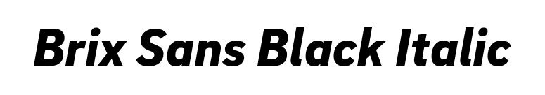 Brix Sans Black Italic font preview