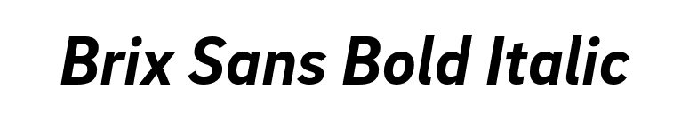 Brix Sans Bold Italic font preview