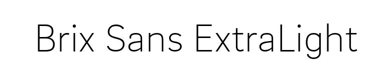 Brix Sans ExtraLight font preview