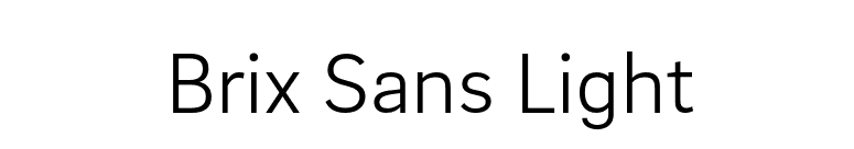 Brix Sans Light font preview