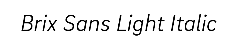 Brix Sans Light Italic font preview