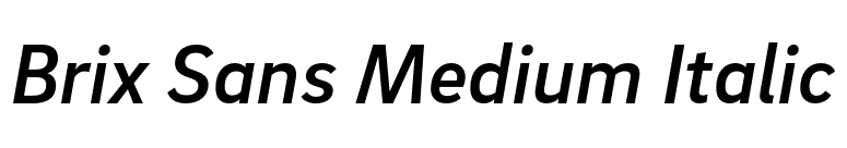 Brix Sans Medium Italic font preview