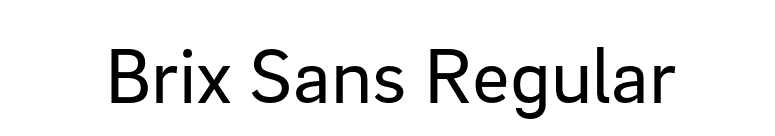 Brix Sans Regular font preview