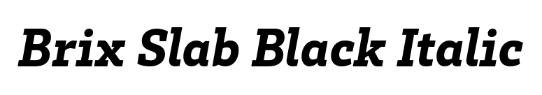 Brix Slab Black Italic font preview