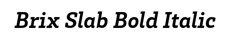 Brix Slab Bold Italic font preview