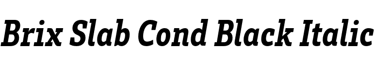 Brix Slab Cond Black Italic font preview