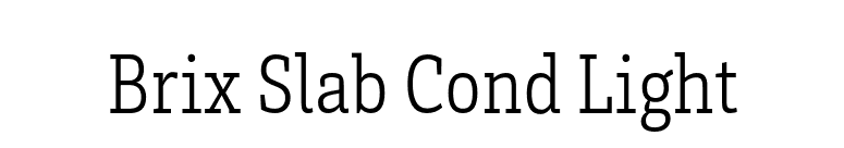 Brix Slab Cond Light font preview