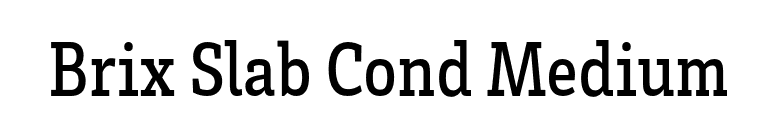 Brix Slab Cond Medium font preview