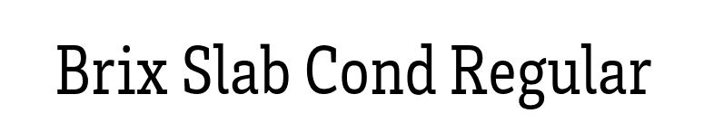 Brix Slab Cond Regular font preview