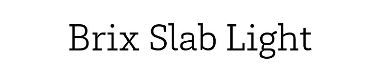 Brix Slab Light font preview
