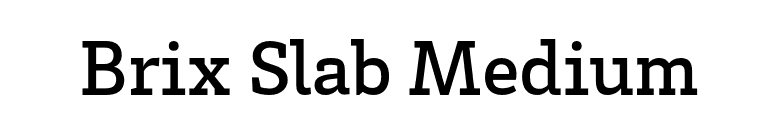Brix Slab Medium font preview