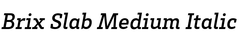Brix Slab Medium Italic font preview
