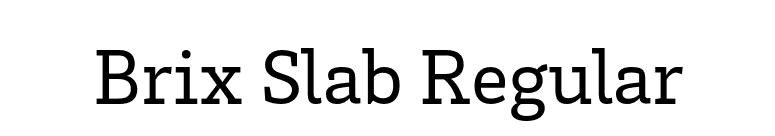 Brix Slab Regular font preview