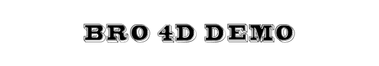Bro 4D Demo font preview