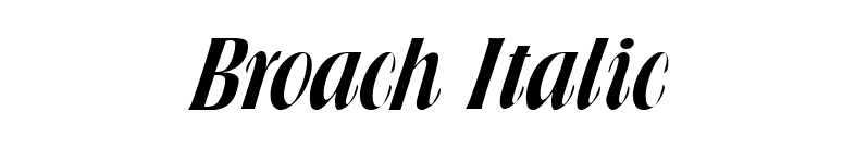 Broach Italic font preview