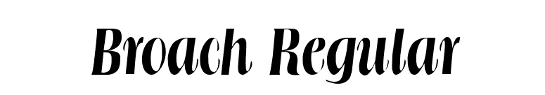 Broach Regular font preview