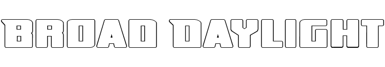Broad Daylight font preview