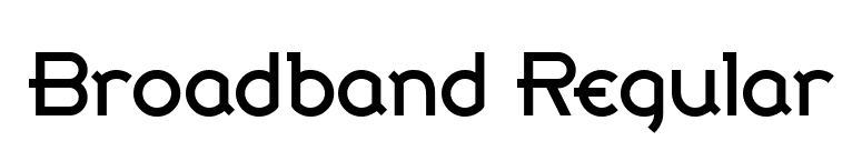 Broadband Regular font preview