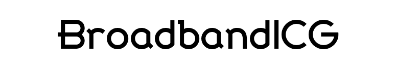 BroadbandICG font preview