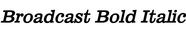 Broadcast Bold Italic font preview