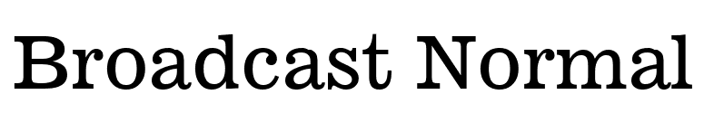 Broadcast Normal font preview
