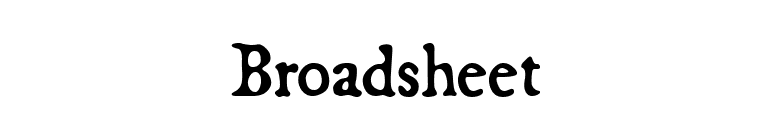 Broadsheet font preview