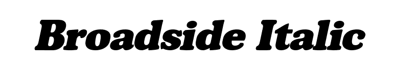 Broadside Italic font preview
