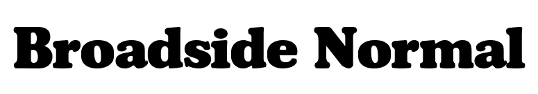 Broadside Normal font preview
