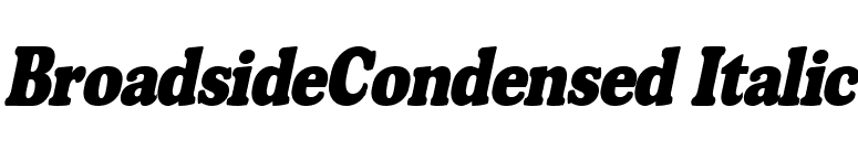 BroadsideCondensed Italic font preview