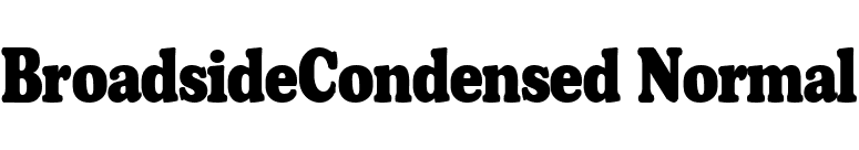 BroadsideCondensed Normal font preview