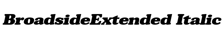 BroadsideExtended Italic font preview