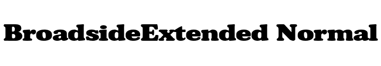BroadsideExtended Normal font preview