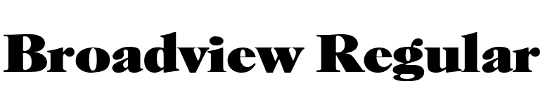 Broadview Regular font preview
