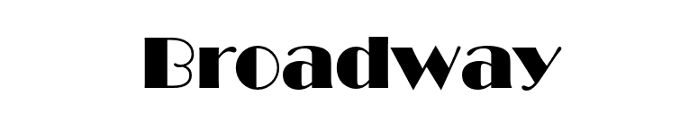 Broadway font preview