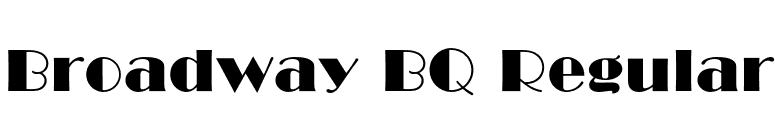 Broadway BQ Regular font preview