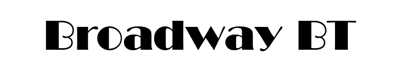 Broadway BT font preview