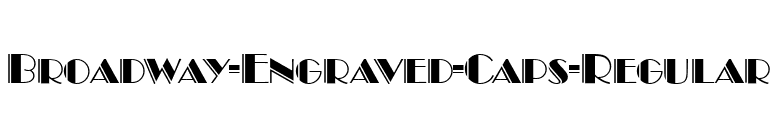 Broadway-Engraved-Caps-Regular font preview