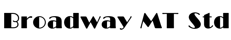 Broadway MT Std font preview