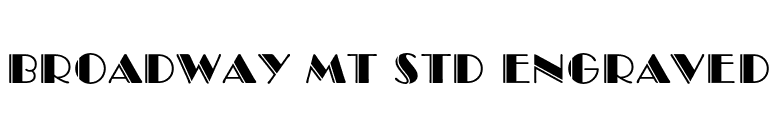 Broadway MT Std Engraved font preview