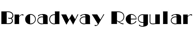 Broadway Regular font preview