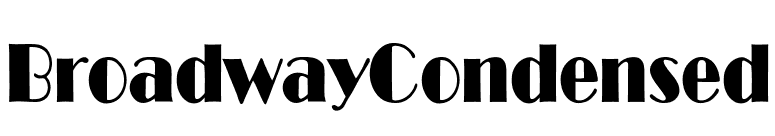BroadwayCondensed font preview