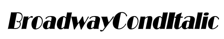 BroadwayCondItalic font preview