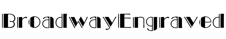 BroadwayEngraved font preview